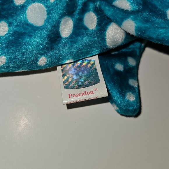 Ty Beanie Babies Poseidon Whale Shark Plush 7" Stuffed Animal Toy 2001 w/ TAG - Picture 5 of 9